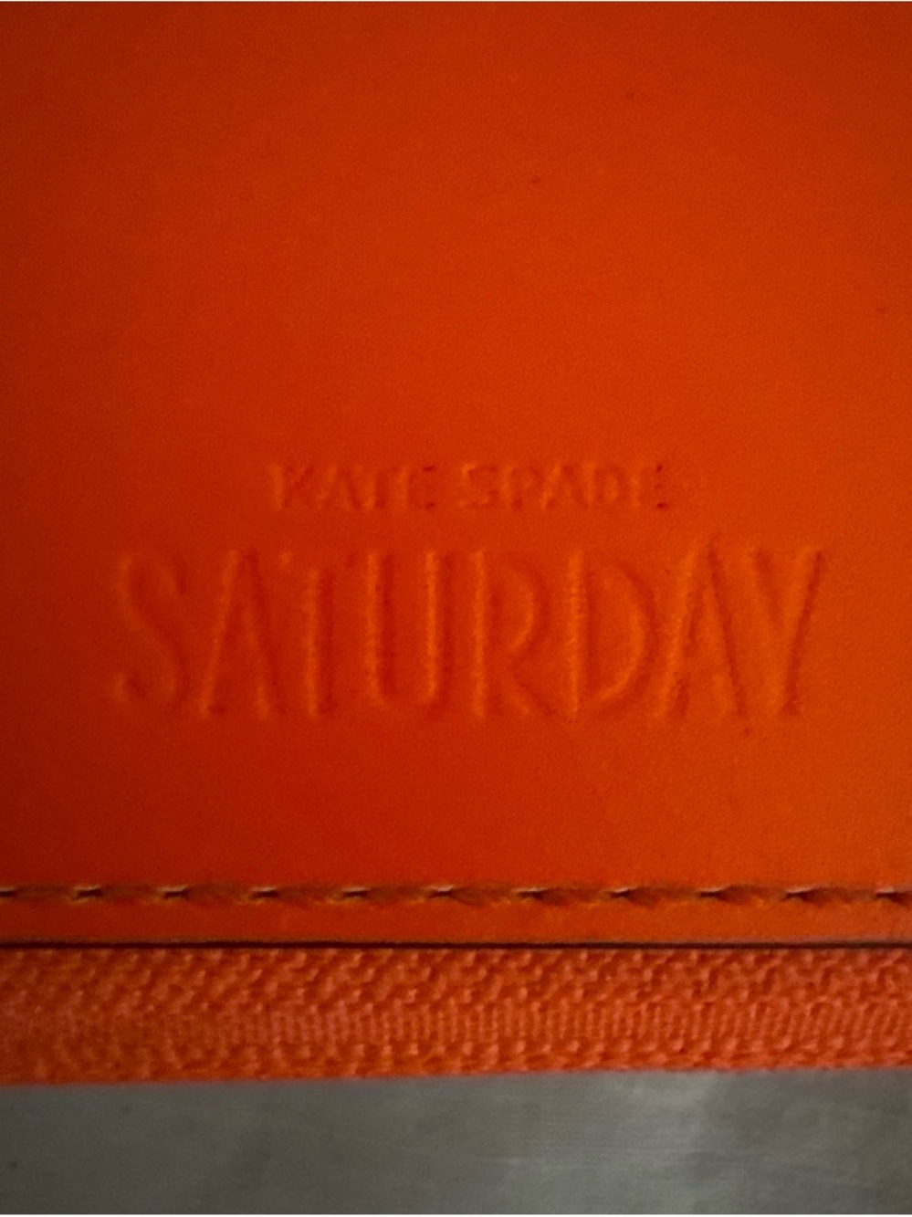 kate spade Bright Orange Leather Laptop Bag - Picture 4 of 4
